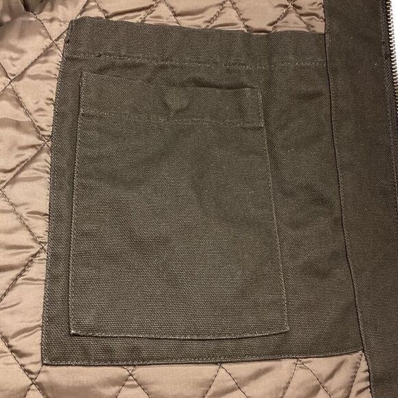 Dri Duck Chore Coat Men 3XL Brown Zip Quilt Lining Pockets Boulder Cloth Canvas - Picture 7 of 9